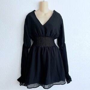 blue dress for baby girl Moonlit Magic Asymmetric Neckline Maxi Dress Black